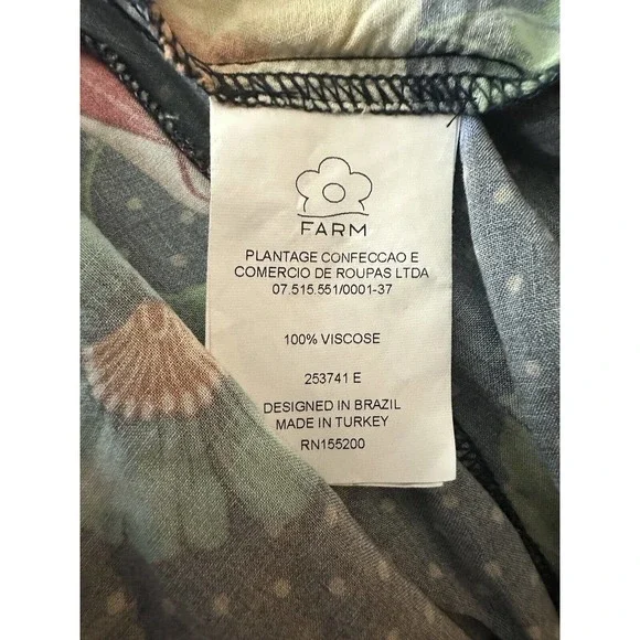 Farm Rio Anthropologie Majorca Wrap Dress Hi Lo Floral Boho Women's Size Small - Picture 9 of 16